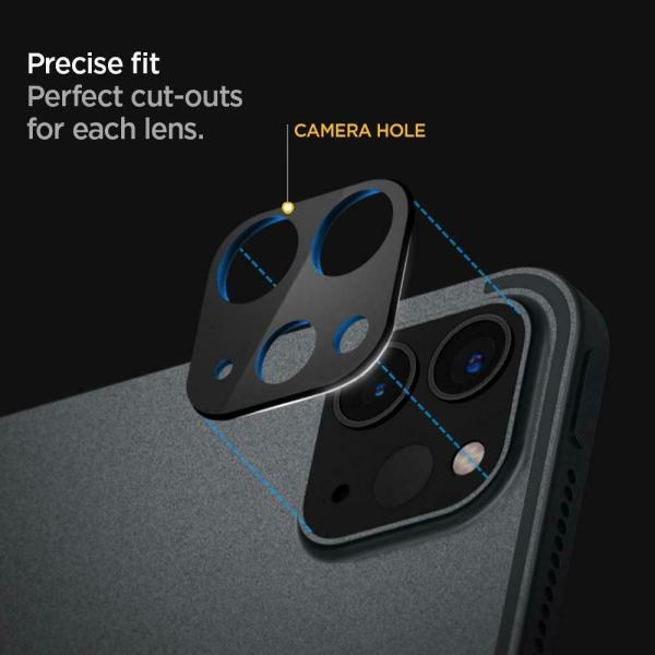 2x Spigen Glas Fc Kameraobjektivschutz für iPad Pro 11 / 12.9 2020 Schwarz